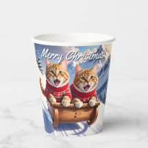 Cat Sled Ride Christmas