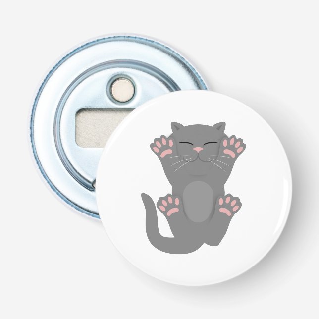 cat sleeping bottle opener (Front)
