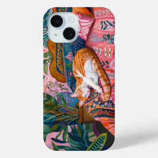 cat sleeping iPhone 15 case