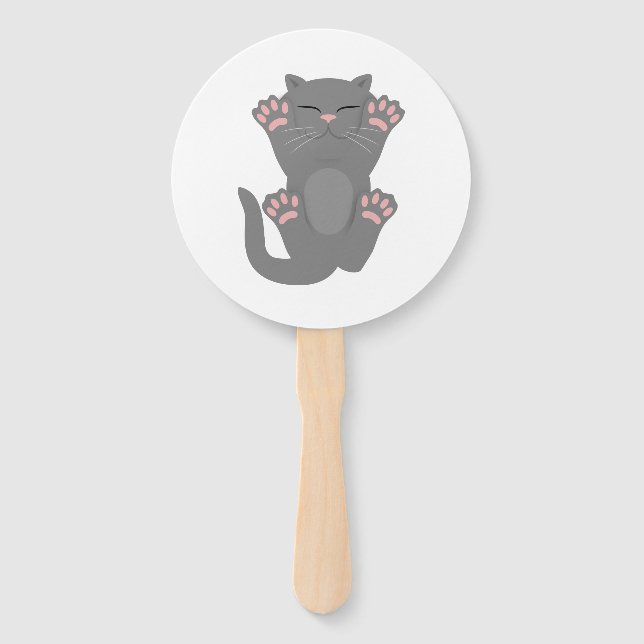 cat sleeping hand fan (Front)
