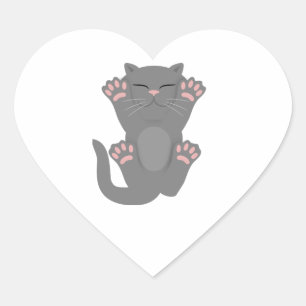 Cat Sleeping Heart Sticker