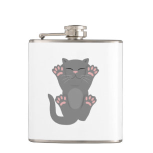 Cat Sleeping Hip Flask