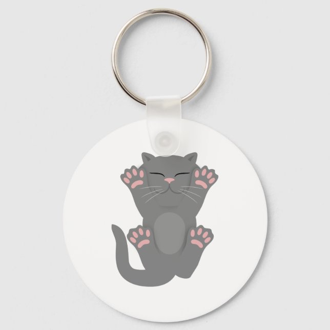 Cat Sleeping Keychain (Front)