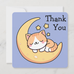 Cat Sleeping On The Moon Thank You