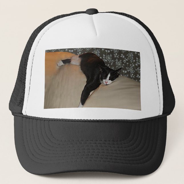 Cat Sleeping on top of Couch Hat (Front)