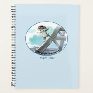Cat Slides Eiffel Tower – Paris Fun Weekly Planner