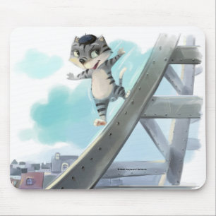 Cat Slides Eiffel Tower – Paris Mouse Pad