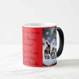 Cat Snow Globe, Image Names Text, Customize, Magic Mug