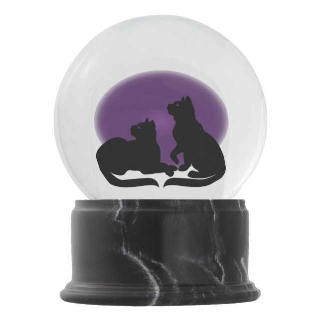 Cat Snow Globe Personalized Cat Lover Snow Globe (Front)
