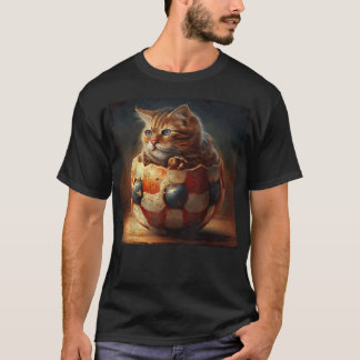 Cat Soccer Apple Pie T-Shirt