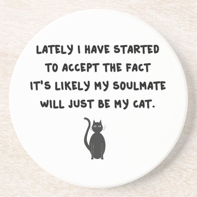 Cat Soulmate Coaster (Front)
