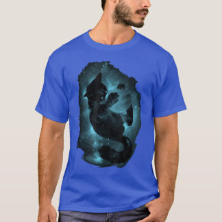 Cat Space Astronaut Cat Meme Round Planets  T-Shirt