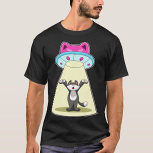 Cat Spaceship Space T-Shirt