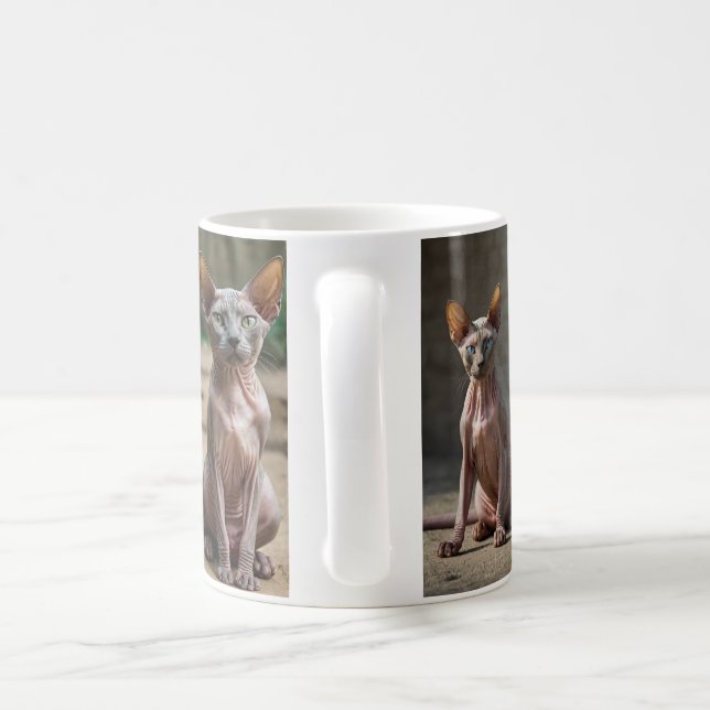 cat sphinx coffee mug (Handle)