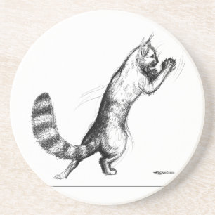 Cat Springing2 Coaster