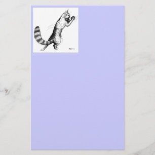 Cat Springing2 Stationery