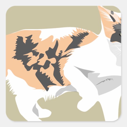 Cat Square Sticker