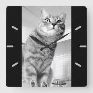 Cat Square Wall Clock