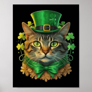 Cat St Patricks Patricks Day For Men Women Kids To Poster