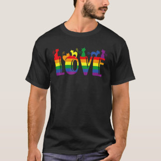 Cat Stack Rainbow Gay Pride Lgbt Animal Pet 2 T-Shirt