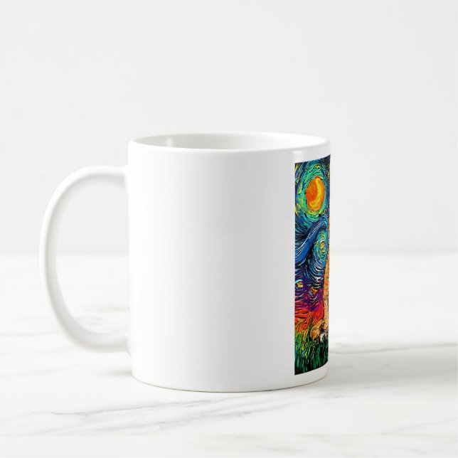 Cat, Starry Night Cat, Womens Cat, Van Gogh Cat Coffee Mug (Left)