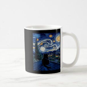 Cat Starry Night Van Gogh Cat for Cat Lover Cat Coffee Mug