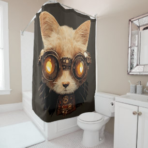 Cat Steampunk Gothic Retro Kitty Portrait