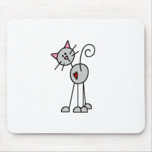 Cat Stick Figure Mousepad