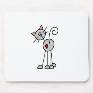 Cat Stick Figure Mousepad