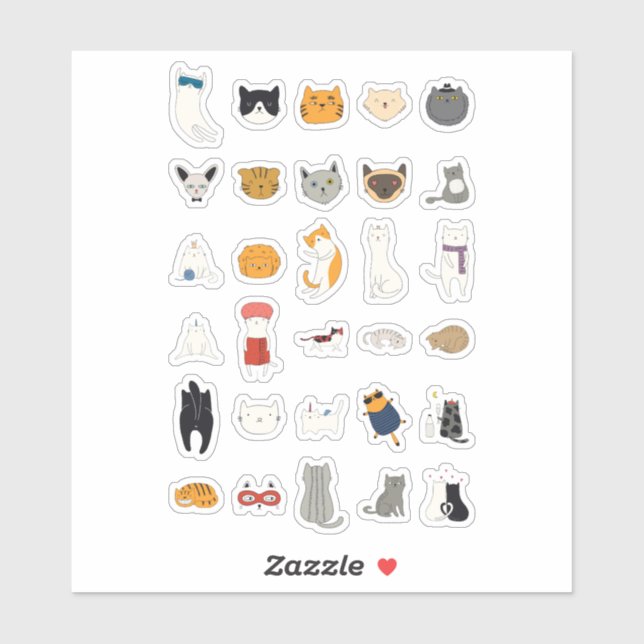 Cat Stickers (Sheet)