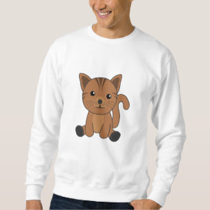 Cat Stitched Sweet Cats Kitten Sweatshirt
