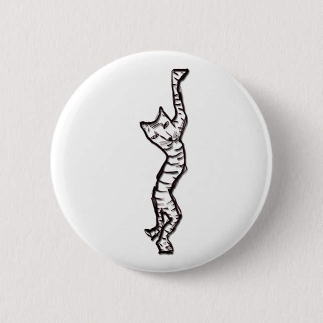 Cat Stretch! 2 Inch Round Button (Front)