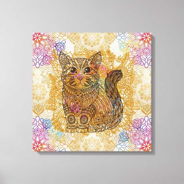 Cat Stretched Canvas Print (Front)