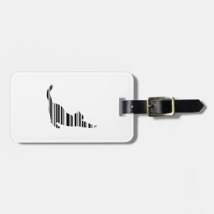 CAT STRETCHING BAR CODE Pet Barcode Pattern Luggage Tag