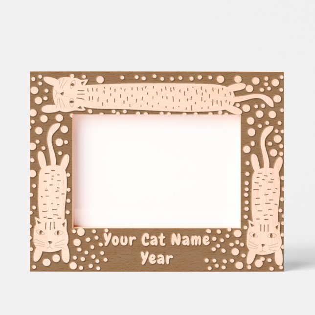Cat Stretching Etched Frames (Front)
