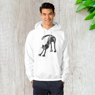 Cat Stretching Mens Hoodie