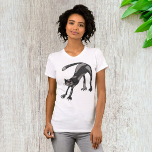 Cat Stretching Womens T-Shirt