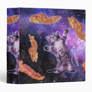 Cat struck bacon with laser eye binder