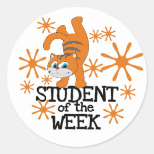 Cat Student of the Week Stickers