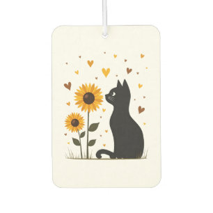 Cat Sunflower Christmas Tree Sun Flower Cat Lover  Air Freshener