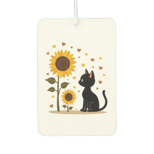 Cat Sunflower Christmas Tree Sun Flower Cat Lover  Air Freshener