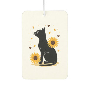 Cat Sunflower Christmas Tree Sun Flower Cat Lover  Air Freshener
