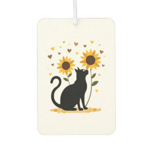 Cat Sunflower Christmas Tree Sun Flower Cat Lover  Air Freshener