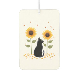 Cat Sunflower Christmas Tree Sun Flower Cat Lover  Air Freshener