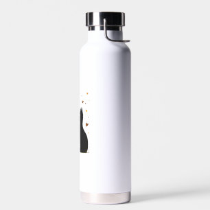 Cat Sunflower Christmas Tree Sun Flower Cat Lover Water Bottle