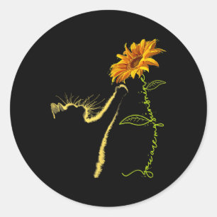 Cat Sunflower Gifts For Cat Lovers, Cat Mom, Cat L Classic Round Sticker