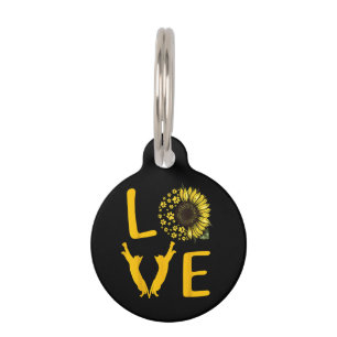 Cat Sunflower Gifts For Cat Lovers, Cat Mom Pet Tag