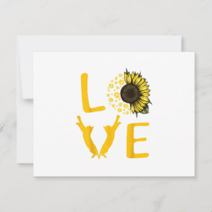 Cat Sunflower Gifts For Cat Lovers Cat Mom RSVP Card