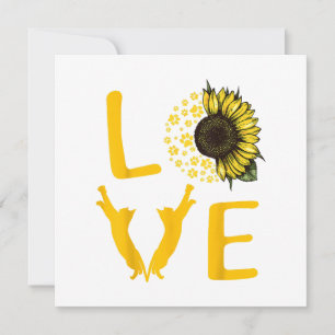 Cat Sunflower Gifts For Cat Lovers Cat Mom Thank You Card