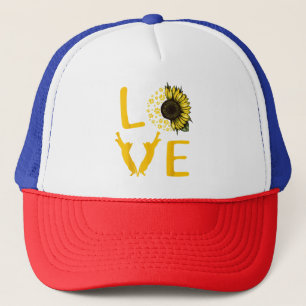 Cat Sunflower Gifts For Cat Lovers Cat Mom Trucker Hat